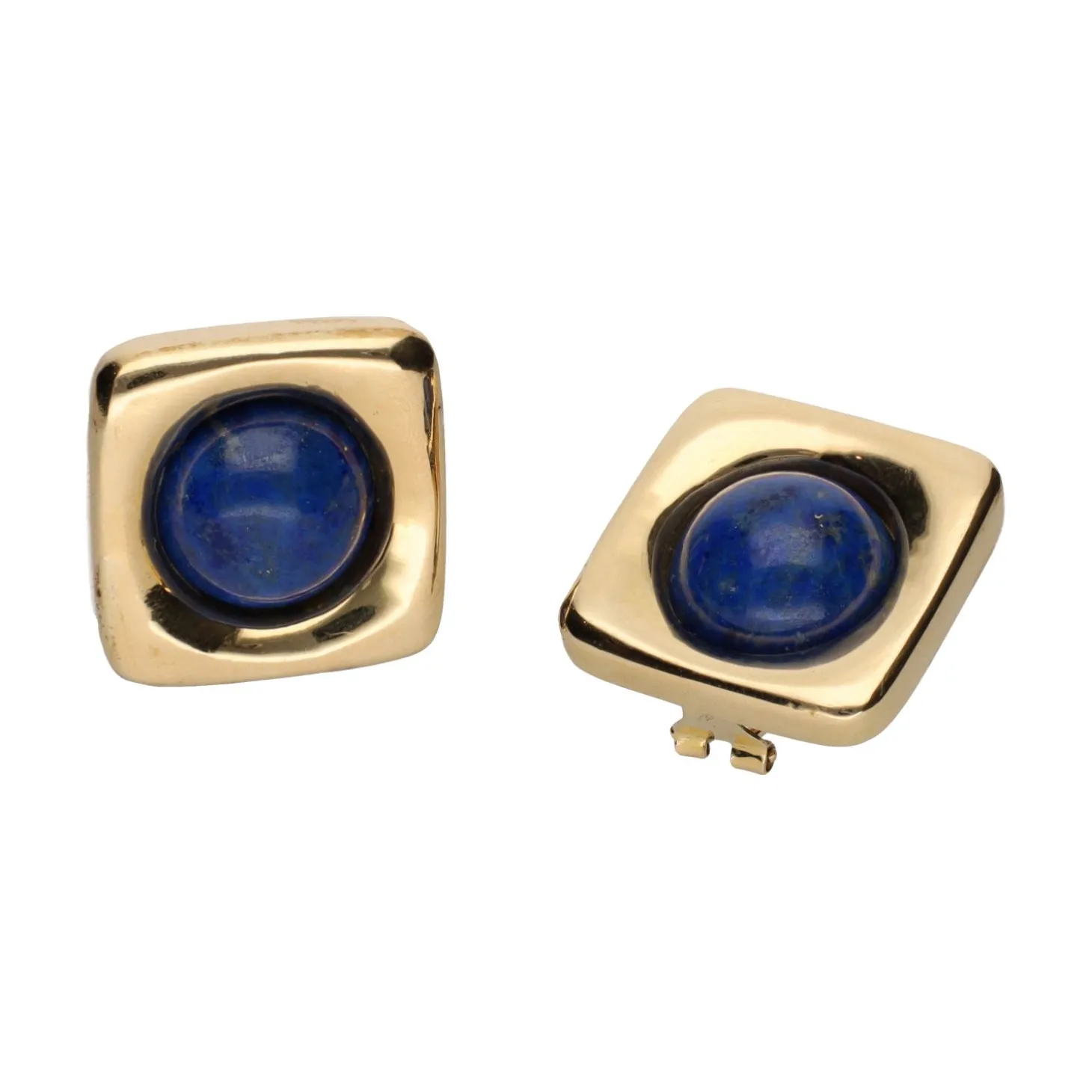PENDIENTES Pendientes en oro amarillo con lapislázuli.