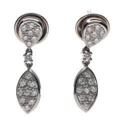 PENDIENTES Pendientes en oro blanco con brillantes.