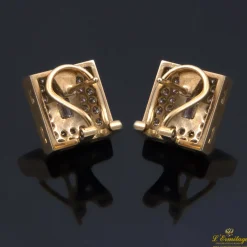 PENDIENTES Pendientes en oro amarillo con diamantes.