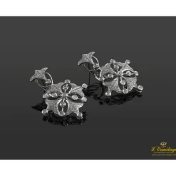 PENDIENTES Pendientes en oro blanco con brillantes