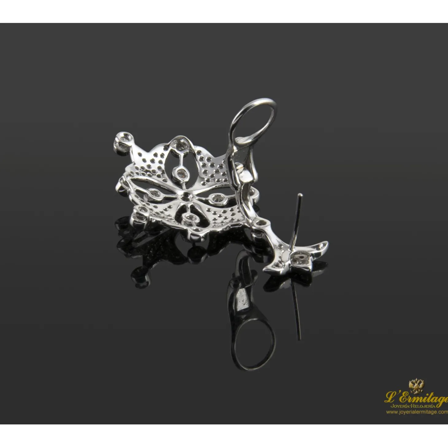 PENDIENTES Pendientes en oro blanco con brillantes