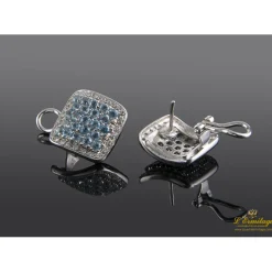 PENDIENTES Pendientes en oro blanco con citrinos y diamantes.