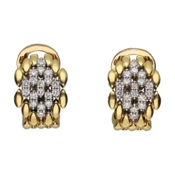 PENDIENTES Pendientes en oro amarillo y brillantes.