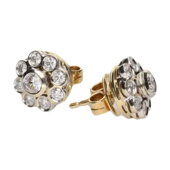 PENDIENTES Pendientes en oro amarillo y oro blanco con brillantes.