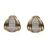 PENDIENTES Pendientes en oro amarillo con cuajado de brillantes.