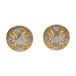 PENDIENTES Pendientes firmados por yanes realizados en oro amarillo y oro blanco con brillantes.