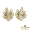 PENDIENTES Pendientes forma de hoja oro amarillo oro blanco y diamantes