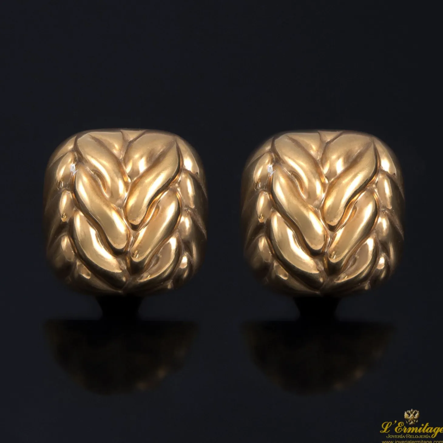 PENDIENTES Pendientes labrados oro amarillo