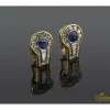 PENDIENTES Pendientes oro amarillo zafiro y diamantes.