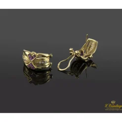 PENDIENTES Pendientes oro amarillo rubíes y diamantes