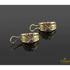 PENDIENTES Pendientes oro amarillo rubíes y diamantes