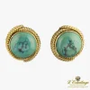 PENDIENTES Pendientes oro amarillo y turquesas