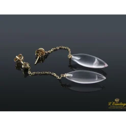 PENDIENTES Pendientes oro amarillo y cuarzo