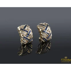 PENDIENTES Pendientes oro amarillo zafiros y diamantes