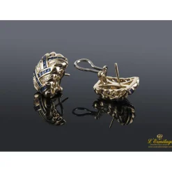 PENDIENTES Pendientes oro amarillo zafiros y diamantes