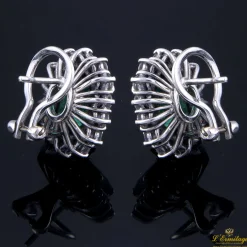 PENDIENTES Pendientes oro blanco, esmeraldas y diamantes