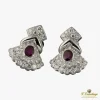 PENDIENTES Pendientes oro blanco rubí y diamantes