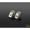 PENDIENTES Pendientes oro blanco mate y diamantes