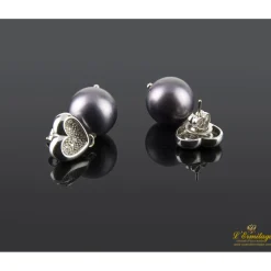 PENDIENTES Pendientes oro blanco perla y diamantes