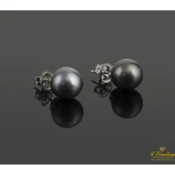 PENDIENTES Pendientes oro blanco perlas tahití.