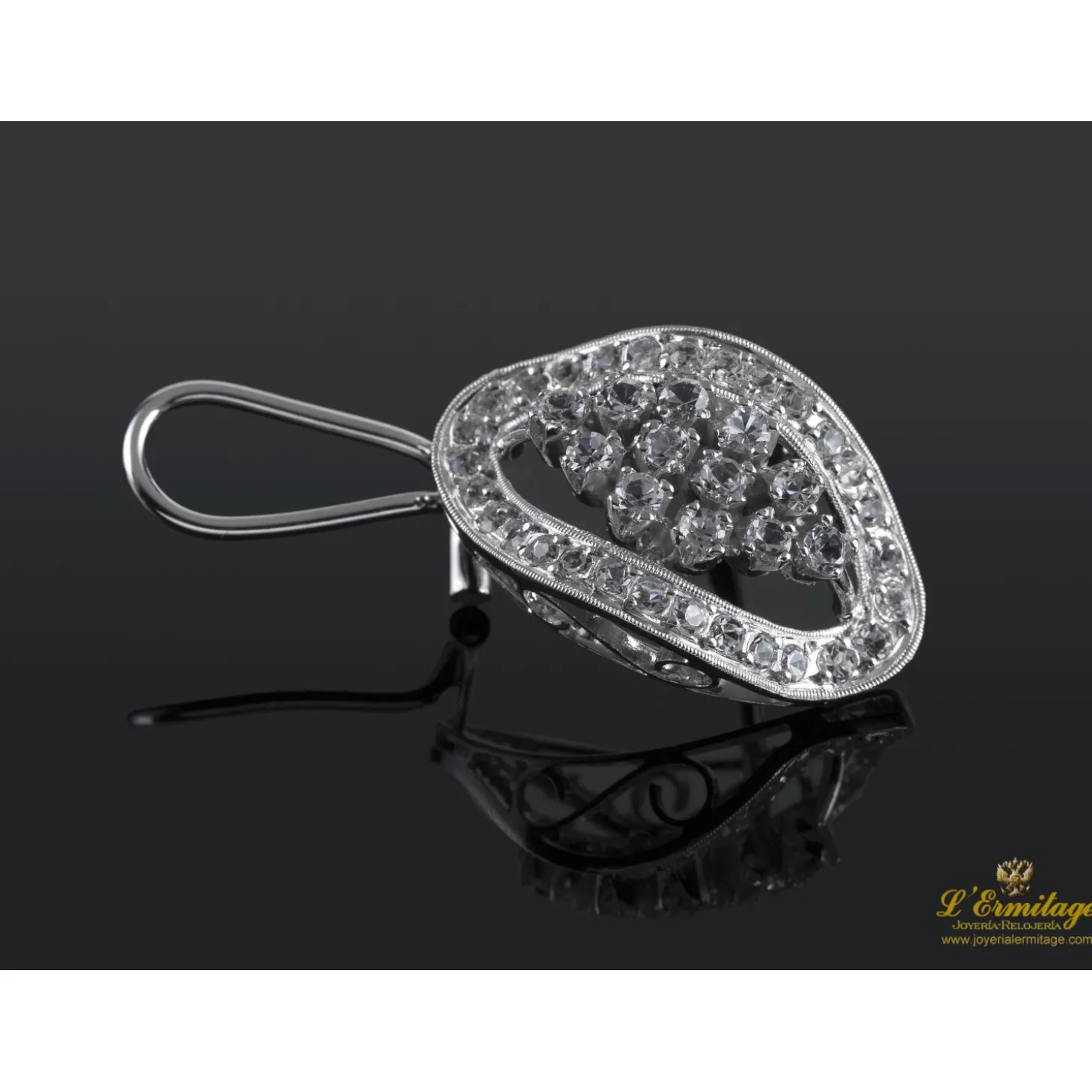 PENDIENTES Pendientes oro blanco amarillo y zirconitas.