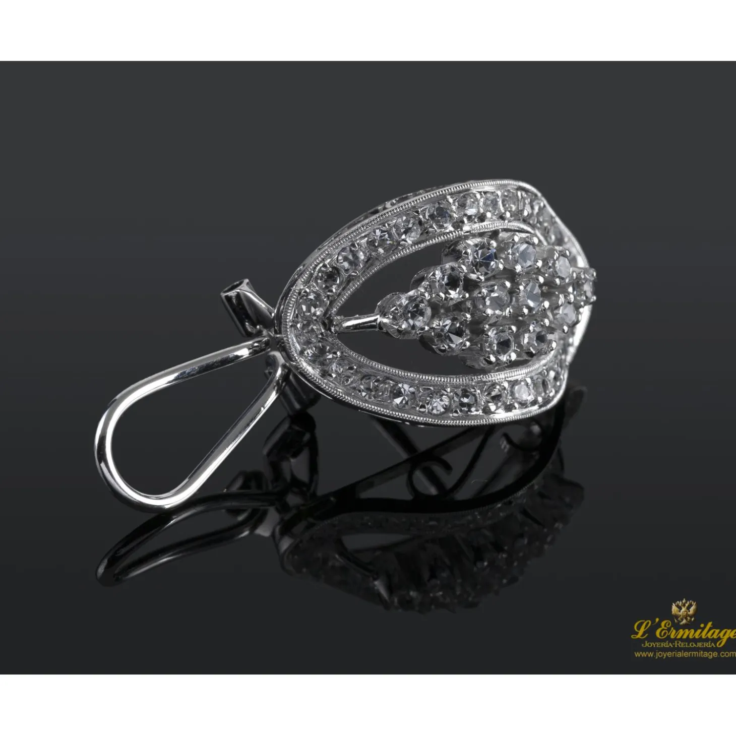 PENDIENTES Pendientes oro blanco amarillo y zirconitas.