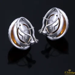 PENDIENTES Pendientes oro blanco topacios y diamantes.