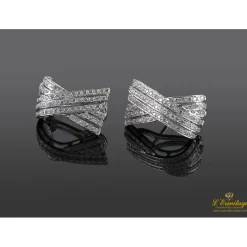 PENDIENTES Pendientes oro blanco y pavé de diamantes.