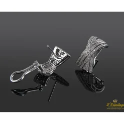 PENDIENTES Pendientes oro blanco y pavé de diamantes.