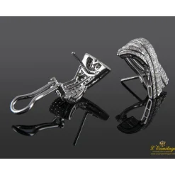 PENDIENTES Pendientes oro blanco y pavé de diamantes.