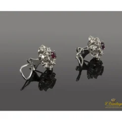 PENDIENTES Pendientes oro blanco rubíes y diamantes