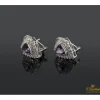 PENDIENTES Pendientes oro blanco amatista y diamantes