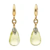 PENDIENTES Pendientes pomellato en oro amarillo con citrino, esmerladas y brillantes.
