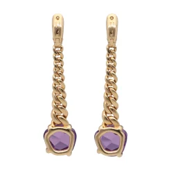PENDIENTES Pendientes pomellato en oro amarillo con amatistas.