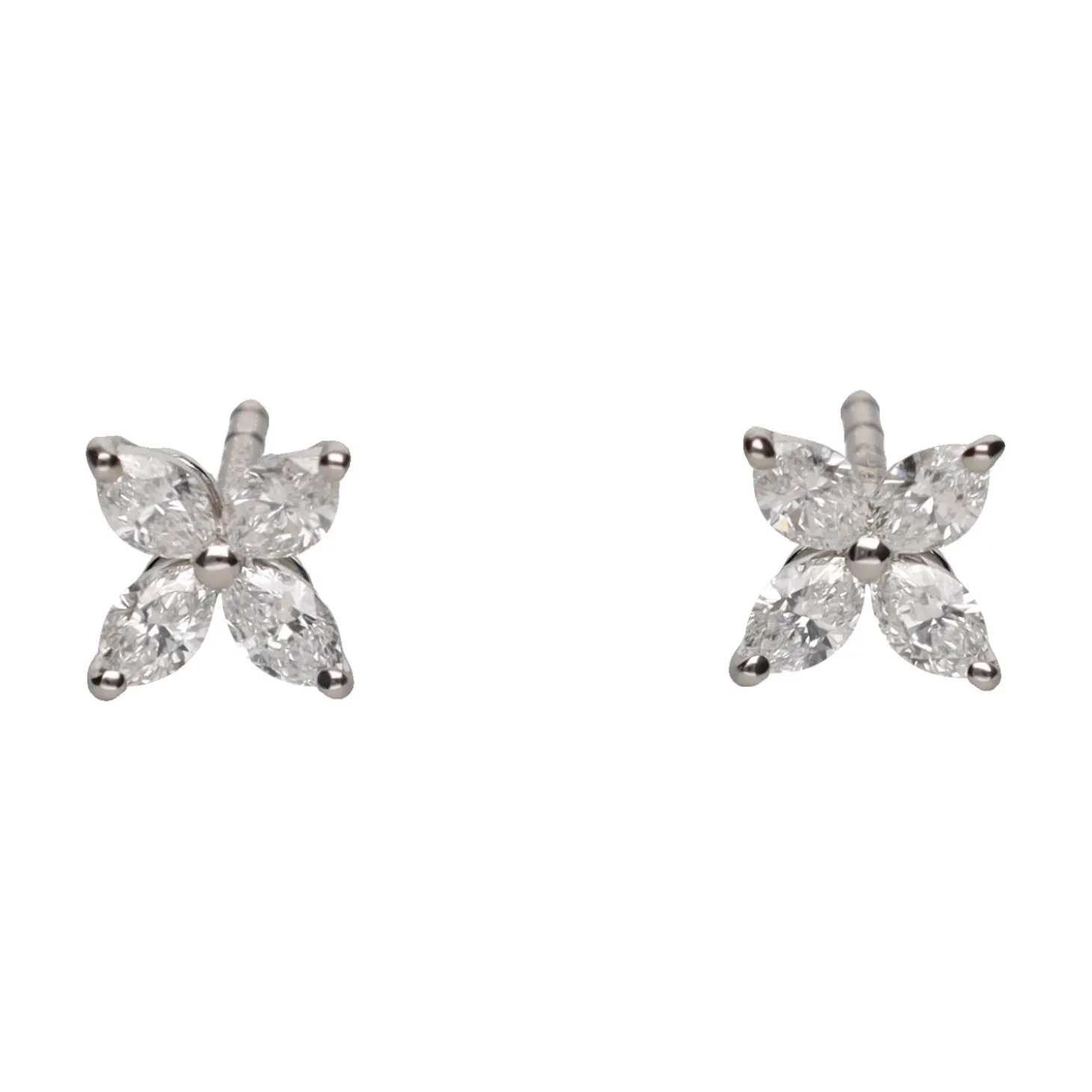 PENDIENTES Pendientes tiffany & co. En platino y diamantes talla marquise.