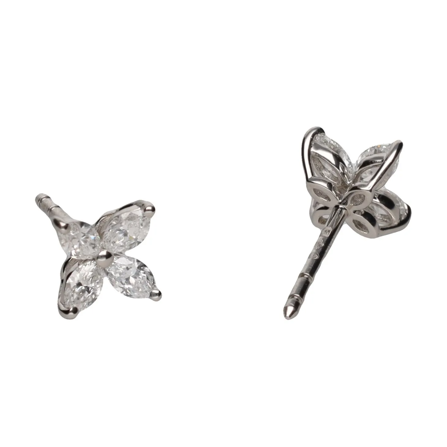 PENDIENTES Pendientes tiffany & co. En platino y diamantes talla marquise.