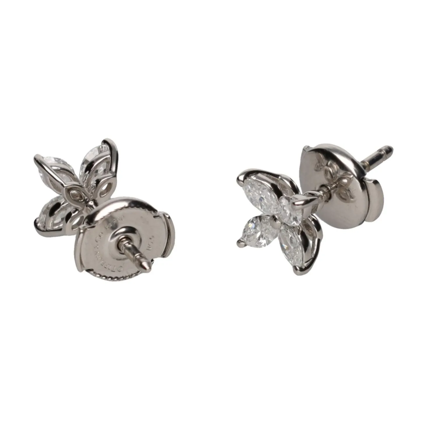 PENDIENTES Pendientes tiffany & co. En platino y diamantes talla marquise.