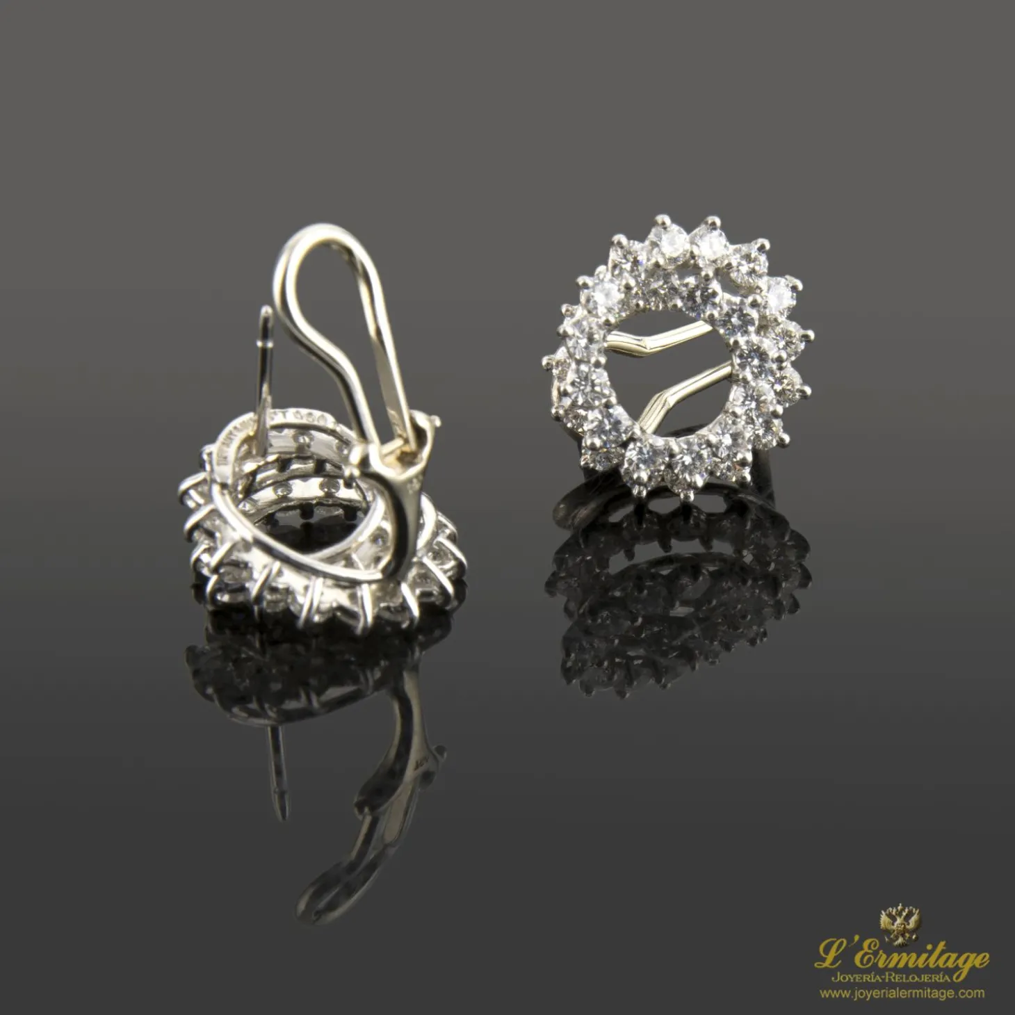 PENDIENTES Pendientes tiffany & co platino y diamantes.
