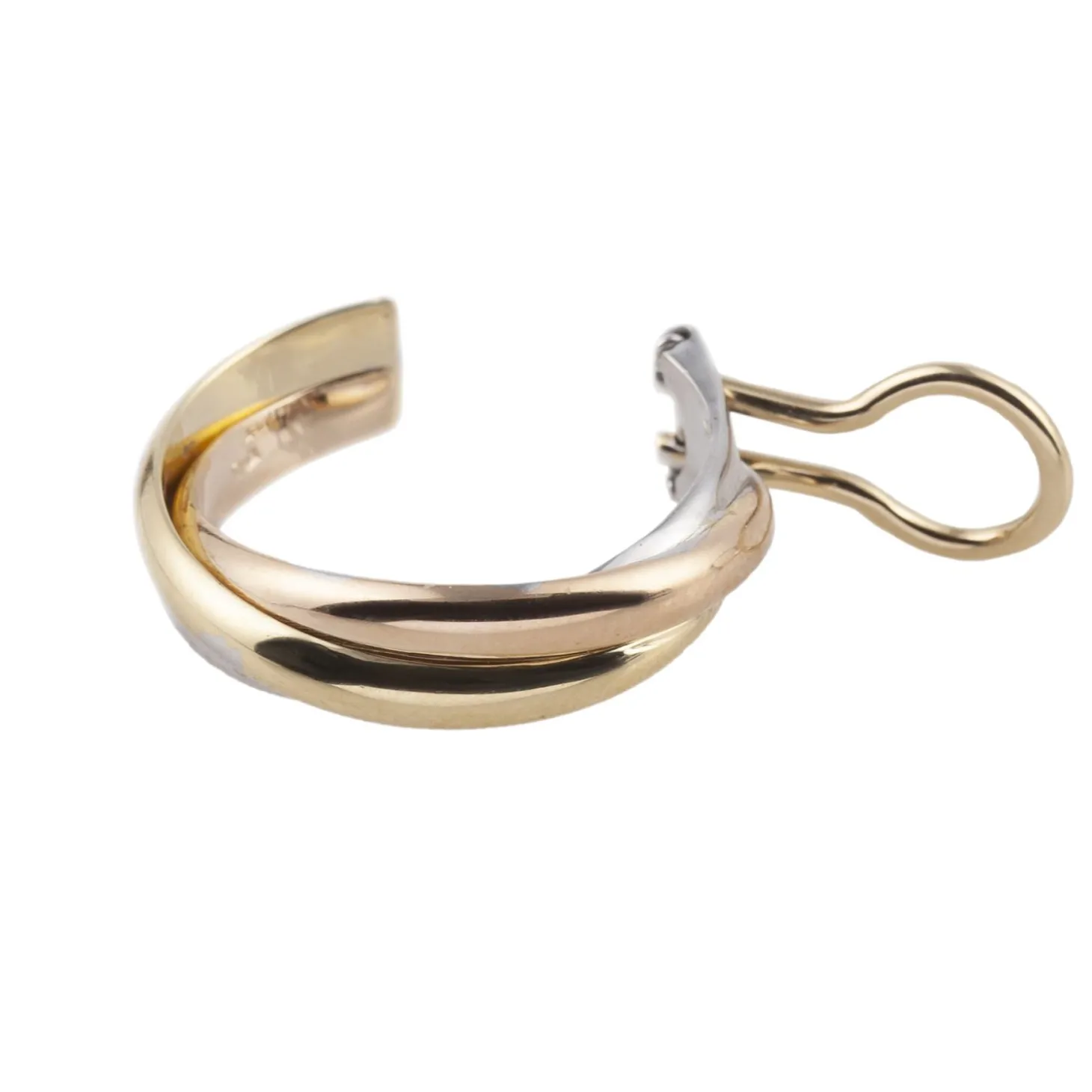 PENDIENTES Pendientes trinity de cartier en tres oros.