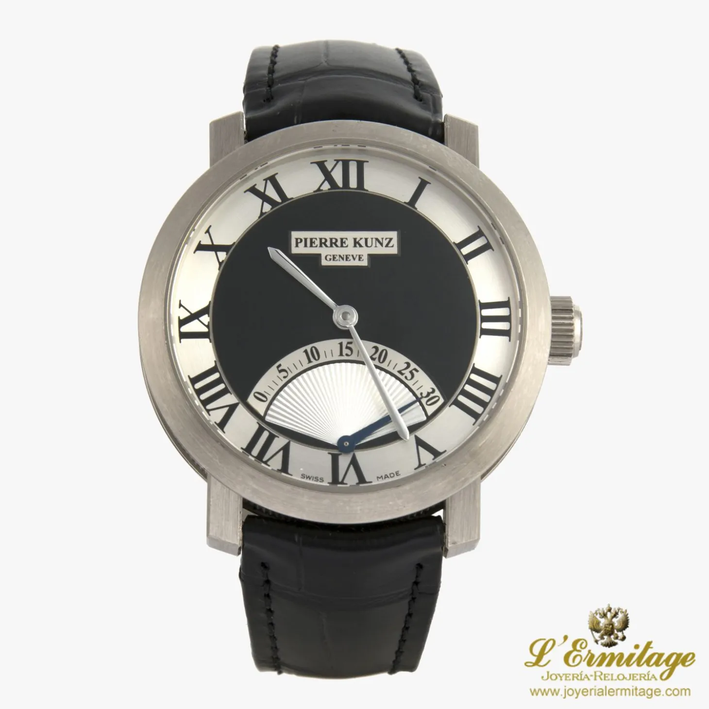 PIERRE KUNZ Retrogrado oro blanco automático caballero 41mm