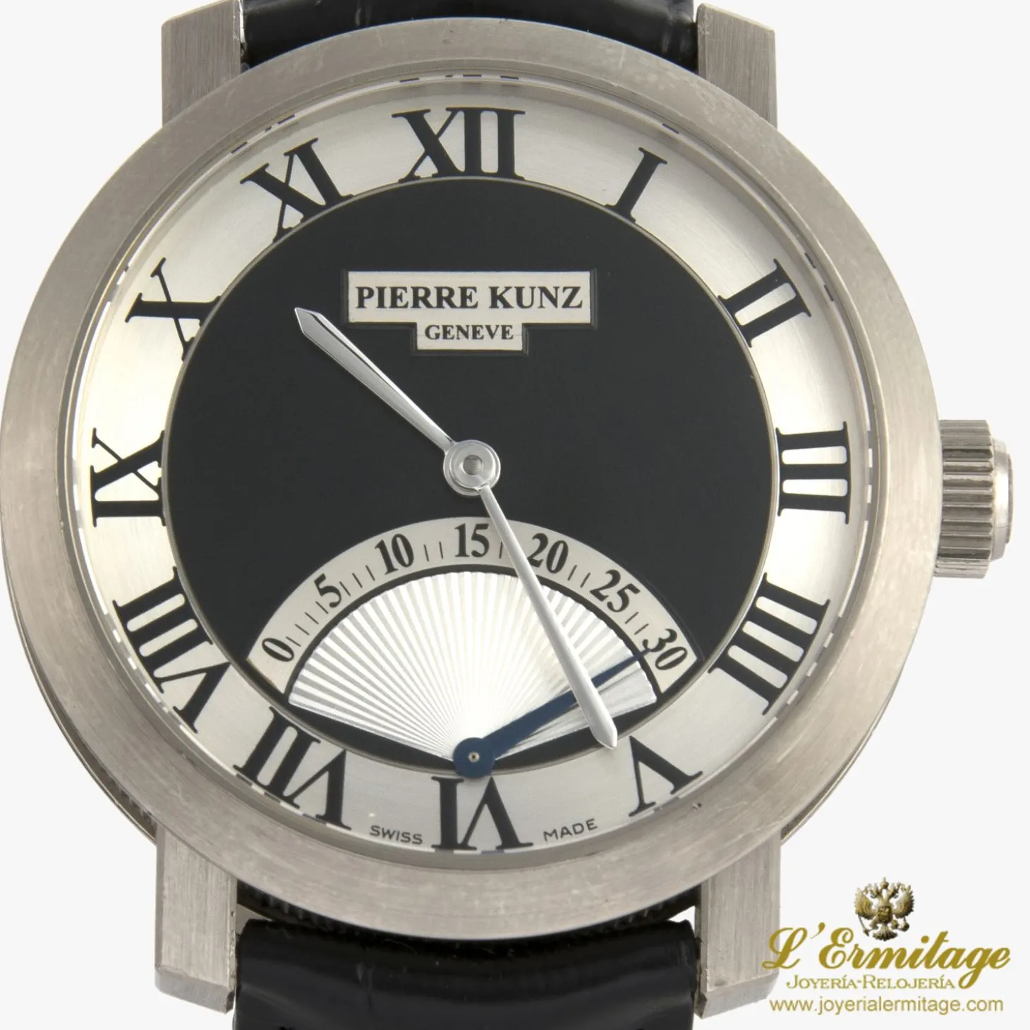 PIERRE KUNZ Retrogrado oro blanco automático caballero 41mm
