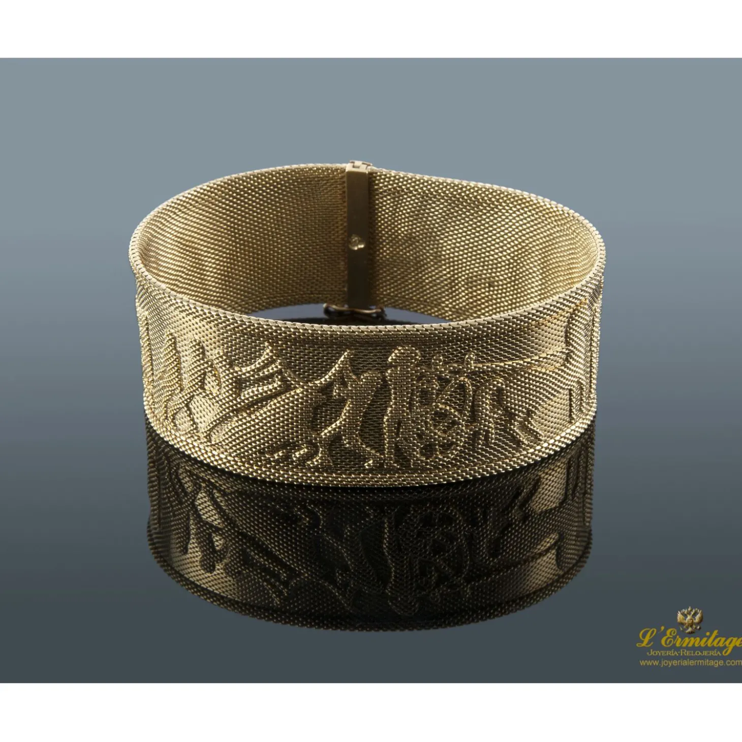 PULSERAS Pulsera ancha oro amarillo con motivos egipcios