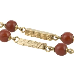 PULSERAS Pulsera antigua oro amarillo y coral