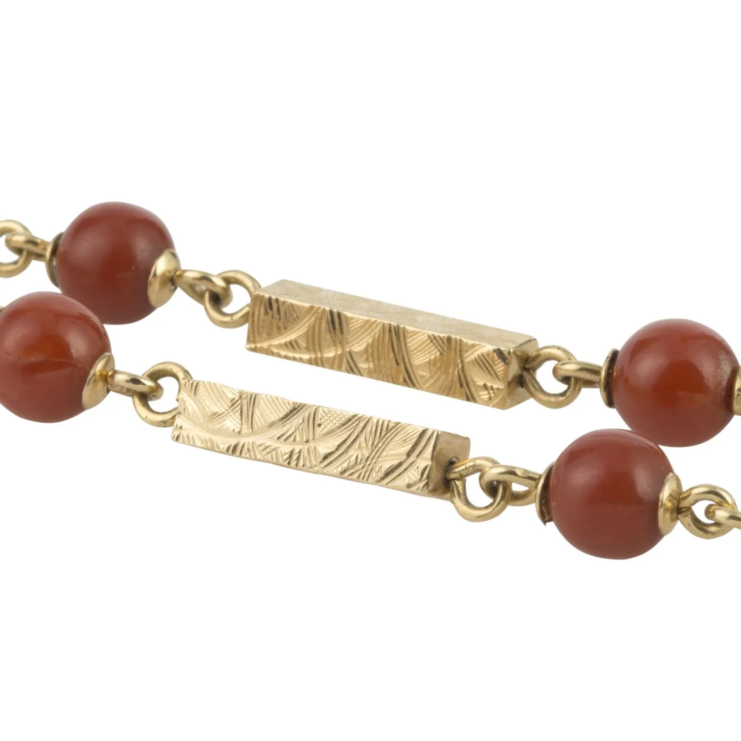 PULSERAS Pulsera antigua oro amarillo y coral