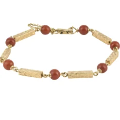 PULSERAS Pulsera antigua oro amarillo y coral