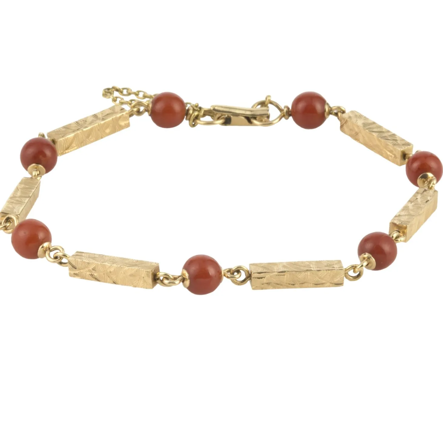 PULSERAS Pulsera antigua oro amarillo y coral