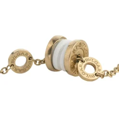 PULSERAS Pulsera b.Zero1 oro rosa y adorno cerámica blanca