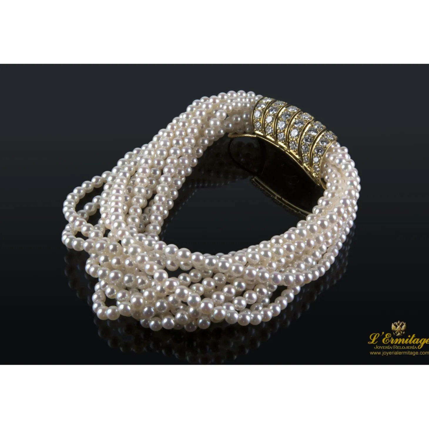 PULSERAS Pulsera cartier trenzada perlas y diamantes