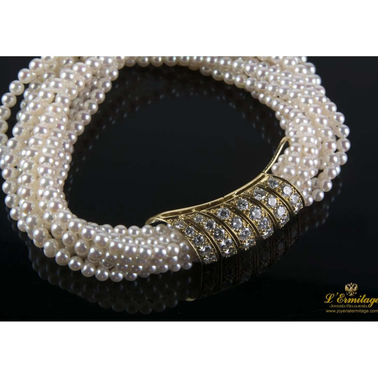 PULSERAS Pulsera cartier trenzada perlas y diamantes