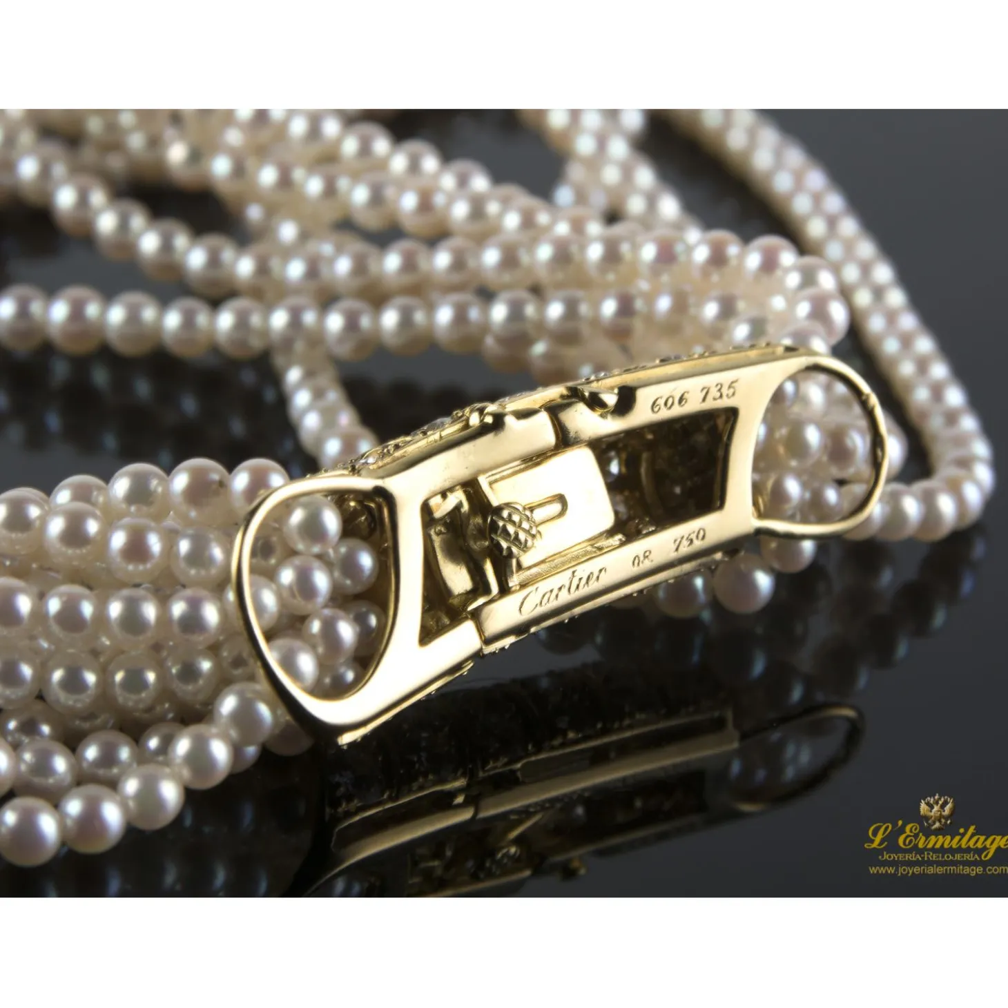 PULSERAS Pulsera cartier trenzada perlas y diamantes